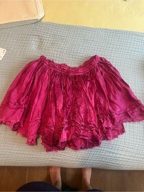 Free People Fuscia Mini Skirt